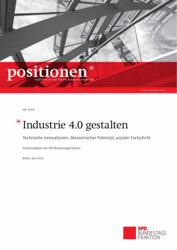 Industrie 4.0 gestalten - SPD