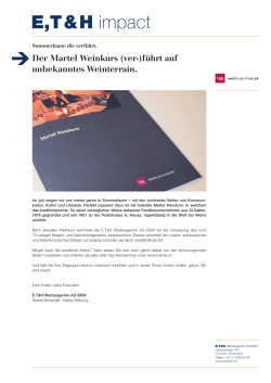 E, T & H impact - E,T&H Werbeagentur AG
