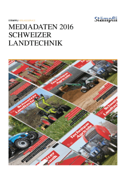 mediadaten 2016 schweizer landtechnik