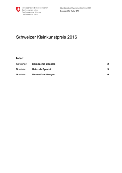 Schweizer Kleinkunstpreis 2016