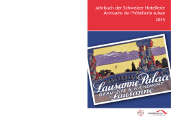 Jahrbuch der Schweizer Hotellerie 2015