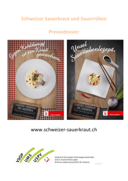 Schweizer Sauerkraut und Sauerrüben Pressedossier www