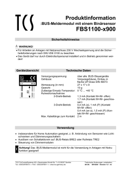 Sensor mit Binäreingang, 1-fach FBS1100-0900