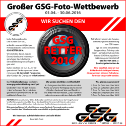 Großer GSG-Foto-Wettbewerb