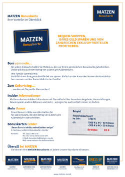 Infos & Antrag