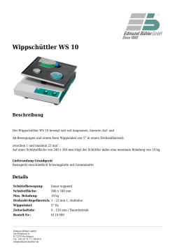 Wippschüttler WS 10 - Edmund Bühler GmbH