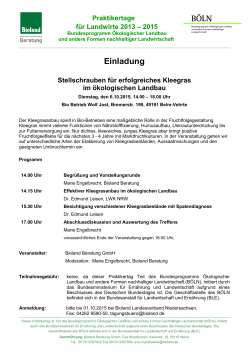 Einladung Kleegrasanbau Niedersachsen 2015