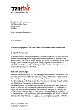 Stellungnahme transfair zum Stabilisierungsprogramm 2017