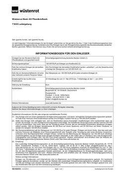 informationsbogen f&uuml;r den einleger