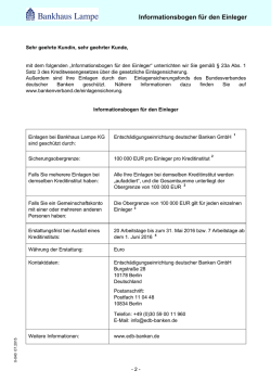 Informationsbogen für den Einleger