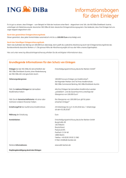 Informationsbogen f&uuml;r den Einleger - ING