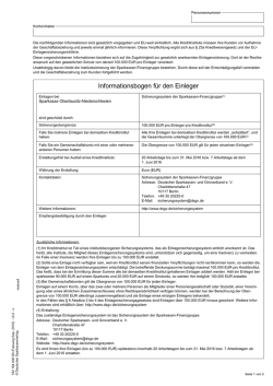 Informationsbogen Einlagensicherung