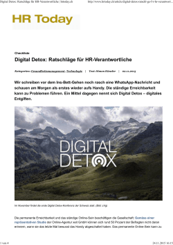 Digital Detox: Ratschläge für HR