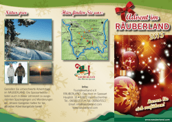 Advent im RÄUBERLAND