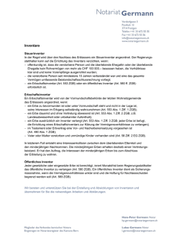 Inventare - Notariat Germann
