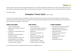 Konzepter / Texter (m/w)