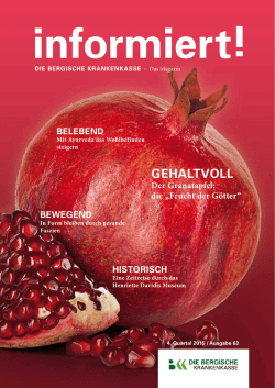 Kundenmagazin im PDF-Format - Die Bergische Krankenkasse