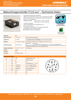 Beleuchtungscontroller FLC2-xxx* - Technische Daten