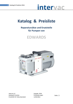 Edwards Preisliste 2016