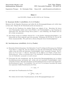 Blatt 3 - Institut für Theoretische Physik