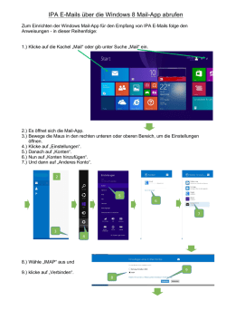IPA E-Mails &uuml;ber die Windows 8 Mail