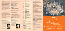 Jahresprogramm 2015/16 Aussen - Zentrum f&uuml;r ganzheitlichen