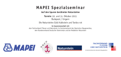 MAPEI Spezialseminar - Fachverband Fliesen und Naturstein