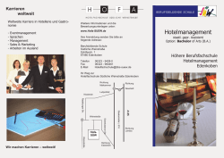 Hotelmanagement - Hotelfachschule S&uuml;dliche Weinstra&szlig;e