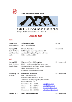 Jahresprogramm 2016 KFB Glarus