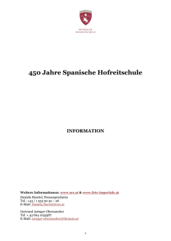 hintergrundinformationen - Spanische Hofreitschule