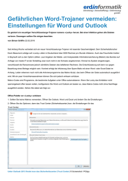 Gefährlichen Word-Trojaner vermeiden: Einstellungen für Word und