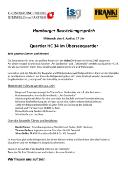 Hamburger Baustellengespräch Quartier HC 34 im - AIV