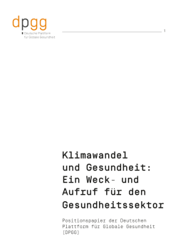 dpgg Positionspapier Klimawandel und Gesundheit