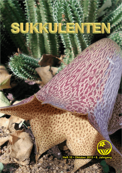 Heft 10 &bull; Oktober 2015 &bull; 8. Jahrgang