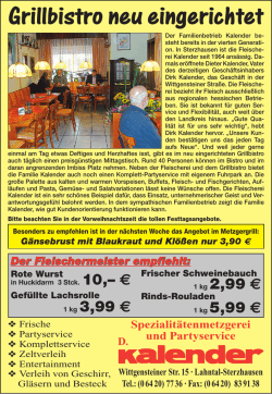 Grillbistro neu eingerichtet
