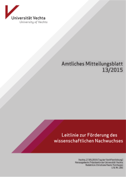 Ausgabe 13/2015 - Universität Vechta