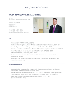 Dr. Jan-Henning Wyen, LL.M. (Columbia)