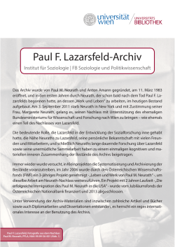 Infobroschüre zum Archiv als PDF