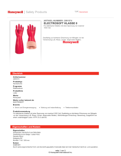 electrosoft klasse 0 - Honeywell Safety Products