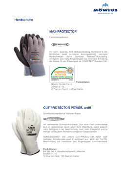 Handschuhe MAX-PROTECTOR CUT