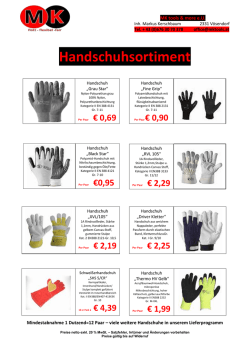 Handschuhsortiment