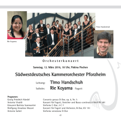Südwestdeutsches Kammerorchester Pforzheim Timo Handschuh