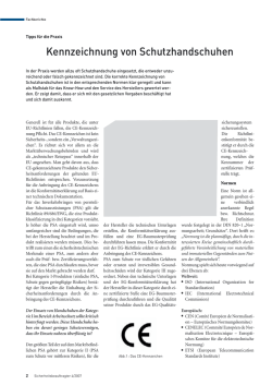 Kennzeichnung von Schutzhandschuhen