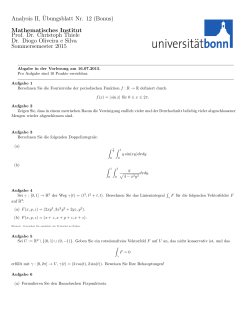 Übungsblatt 12 - Mathematisches Institut der Universität Bonn