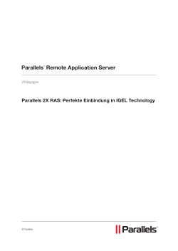Parallels® Remote Application Server