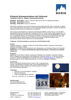 Einfache Schneeschuhtour bei Vollmond