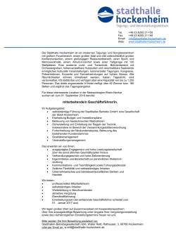 Stellenausschreibung Geschäftsführung 2016 ( PDF , 29 KB)