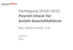 Gr&uuml;nde f&uuml;r regelm&auml;&szlig;ige Payroll-Checks