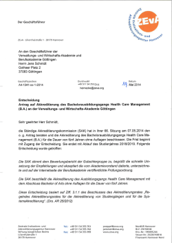 Der Geschäftsführer - VWA und Berufsakademie Göttingen