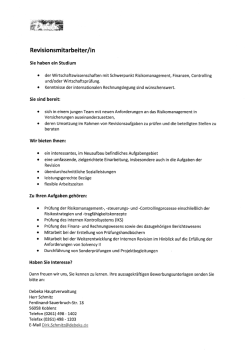 Debeka: Revisionsmitarbeiter/in
